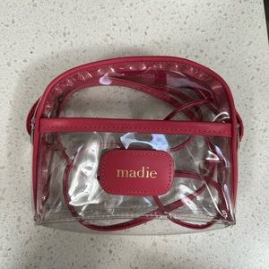 Jon hart pink and clear crossbody bag